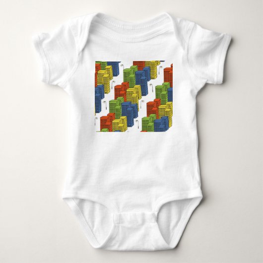 Glazen flessen, Abstract patroonontwerp. Romper (Voorkant)