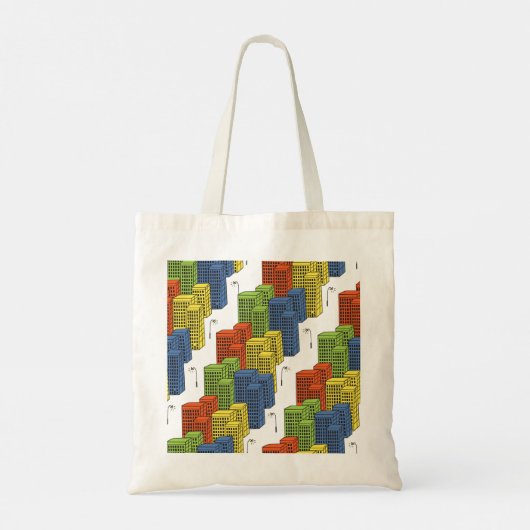 Glazen flessen, Abstract patroonontwerp. Tote Bag (Achterkant)