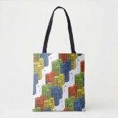 Glazen flessen, Abstract patroonontwerp. Tote Bag (Voorkant)