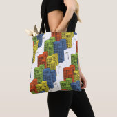 Glazen flessen, Abstract patroonontwerp. Tote Bag (Dichtbij)