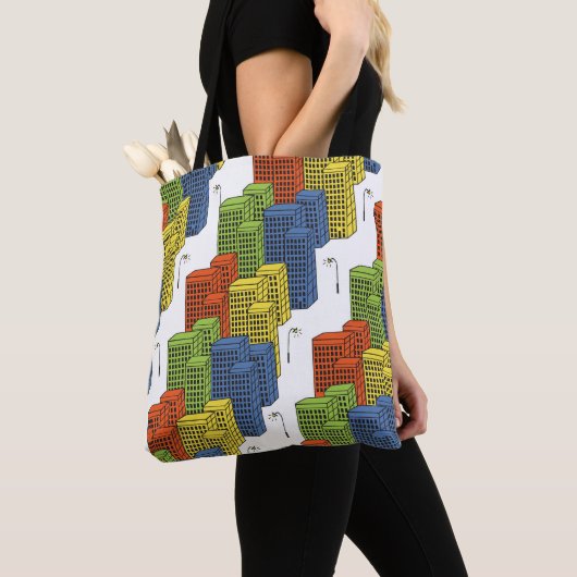 Glazen flessen, Abstract patroonontwerp. Tote Bag (Dichtbij)