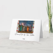 Glazen flessen in raam vol met regendruppels kaart (Achterkant)