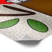 Glazen flessen in raam vol met regendruppels poster (Hoek)