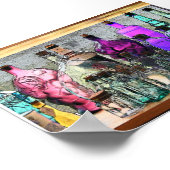 Glazen flessen in venster poster (Hoek)