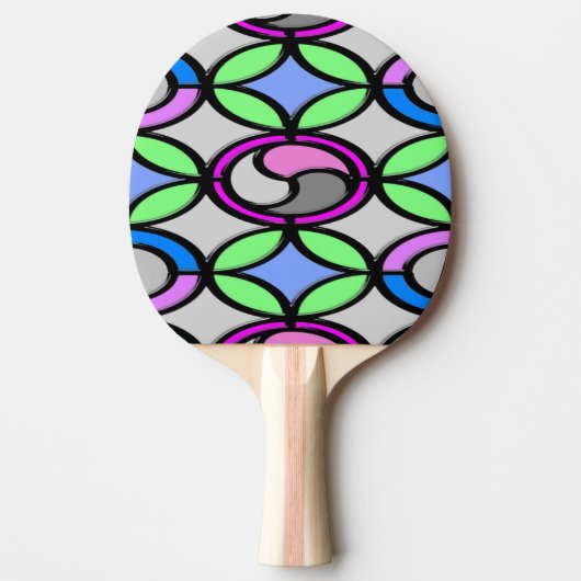 Glazen gekleurd tafeltennisbatje (Voorkant)