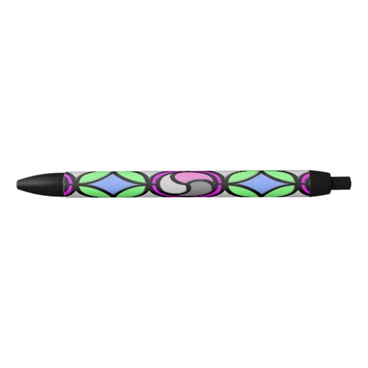 Glazen gekleurd zwarte inkt pen (Voorkant)