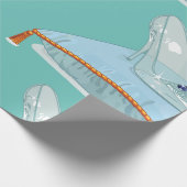 Glazen geleider op een piloot cadeaupapier (Hoek)