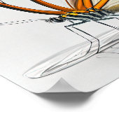 Glazen gevleugelde vlinder Art Print Poster (Hoek)