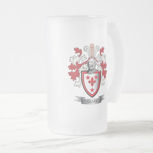 Glazen gezinscrest matglas bierpul (Voorkant rechts)