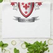 Glazen gezinscrest theedoek (Gevouwen)