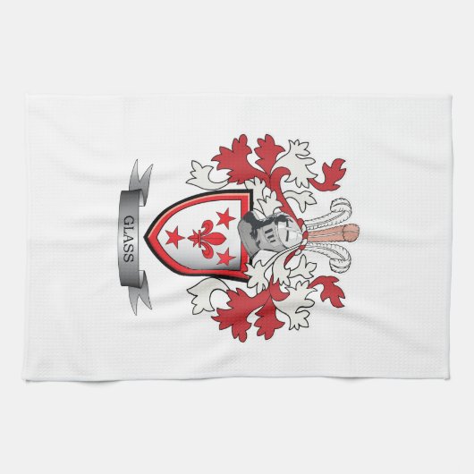 Glazen gezinscrest theedoek (Horizontaal)