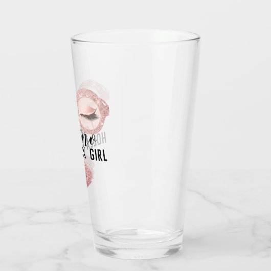 Glazen Girly Roos Grappig Unieke Wimpers Make-up (Links)