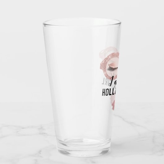 Glazen Girly Roos Grappig Unieke Wimpers Make-up (Rechts)