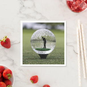 Glazen Golfbal Met Golfer Binnen, Servet