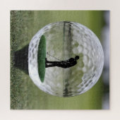Glazen Golfbal Met Golfer Er Binnen, Legpuzzel (Horizontaal)