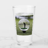 Glazen golfbal met golfspeler binnen, (Voorkant)