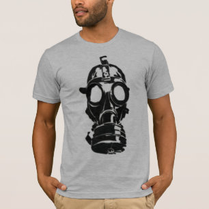 Glazen halfgemonteerd mannen Masker T-shirt