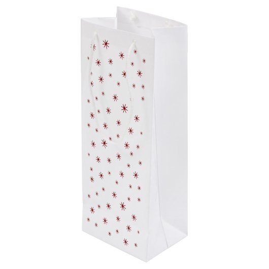 Glazen halfvolledige gierige wijngierst met kat wijn cadeautas (Achterkant Gekanteld)