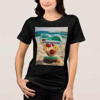 Glazen Hart Tuin van het Zee Bella+Canvas Vrouwen Tri-Blend Shirt