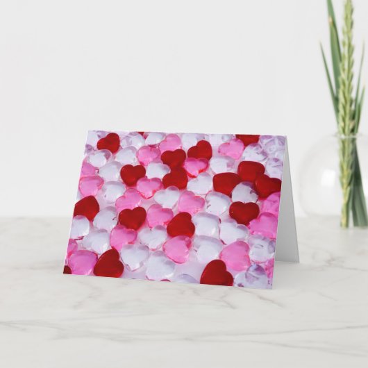 Glazen harten II Feestdagen Kaart (Voorkant)