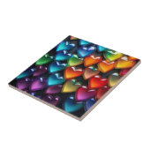 Glazen harten tegeltje (Zijkant)