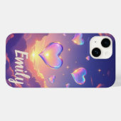 Glazen harten zweven Paarse lucht Case-Mate iPhone Case (Achterkant (horizontaal))