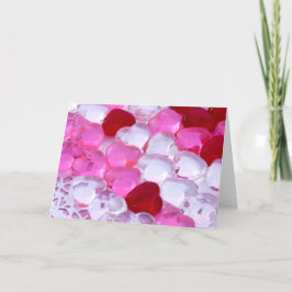 Glazen hartjes III Feestdagen Kaart