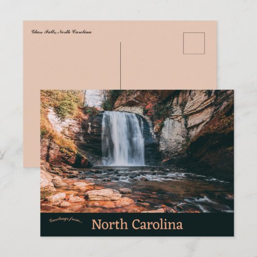 Glazen Herfsten North Carolina Briefkaart (Voorkant / Achterkant)