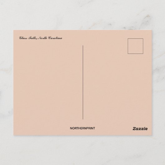 Glazen Herfsten North Carolina Briefkaart (Achterkant)