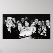 GLAZEN HOOG BIJ SPEAKEASY c. 1929 Poster (Voorkant)