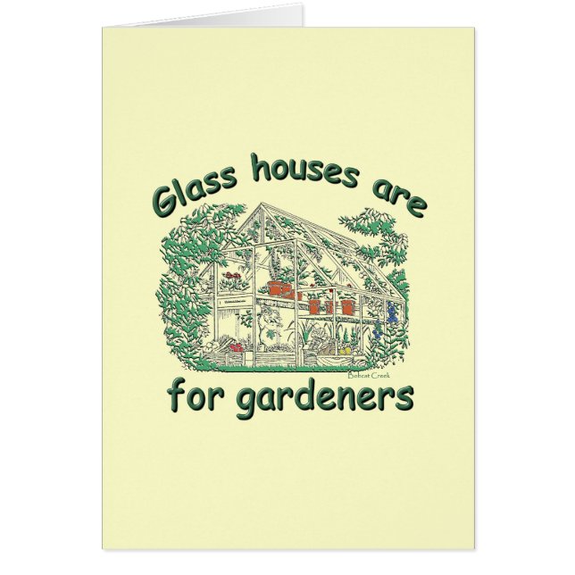 Glazen huizen zijn voor tuinders (Voorkant)