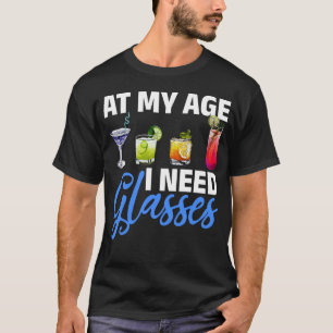 Glazen Humor grappige oude mensen T-shirt