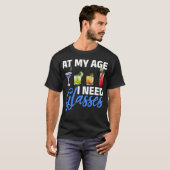 Glazen Humor grappige oude mensen T-shirt (Voorkant volledig)