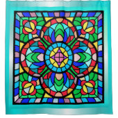 GLAZEN IN LOOD AFBEELDINGEN DOUCHEGORDIJN (Voorkant)