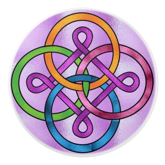 Glazen in lood Afbeeldingen keramische knop (Voorkant)