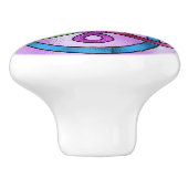 Glazen in lood Afbeeldingen keramische knop (Zijkant)