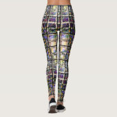 Glazen in lood bloemen over Leggings (Achterkant)