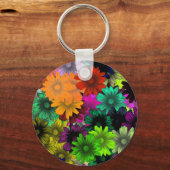 Glazen in lood bloemen sleutelhanger (Voorkant)