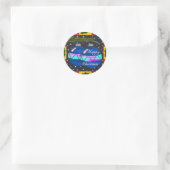 Glazen in lood bubbels ronde sticker (Tas)