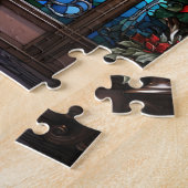 Glazen in lood deur legpuzzel (Zijkant)