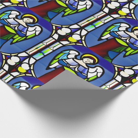 Glazen in lood engel, inpakpapier (Hoek)