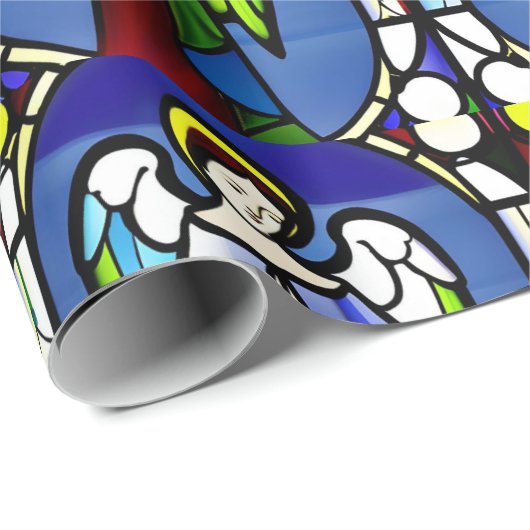 Glazen in lood engel, inpakpapier (Rol Hoek)