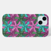 Glazen in lood gepantserde bloemen Case-Mate iPhone case (Achterkant (horizontaal))
