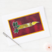 Glazen in lood kaars rechthoekige sticker (Envelop)