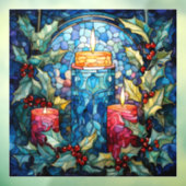 Glazen in lood kaarsen Venster Cling Raamsticker (Vel 3)