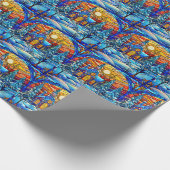 Glazen in lood Kerk inpakpapier (Hoek)