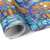 Glazen in lood Kerk inpakpapier (Rol Hoek)