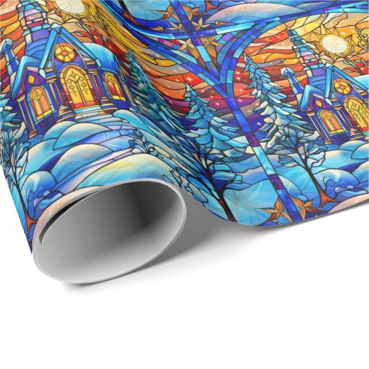 Glazen in lood Kerk inpakpapier (Rol Hoek)