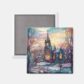 Glazen in lood kerkmagneet magneet (Voorkant / Achterkant)