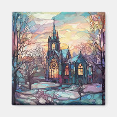 Glazen in lood kerkmagneet magneet (Voorkant)